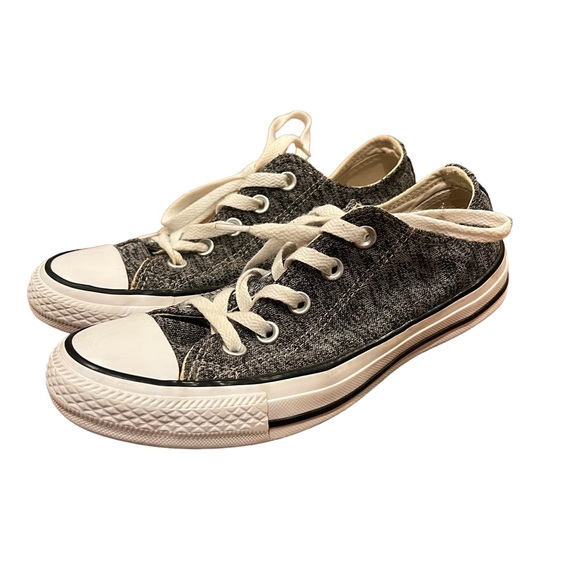 Converse All Star Women's Metallic Herringbone Low Top Lace Up Sneakers - Picture 2 of 5